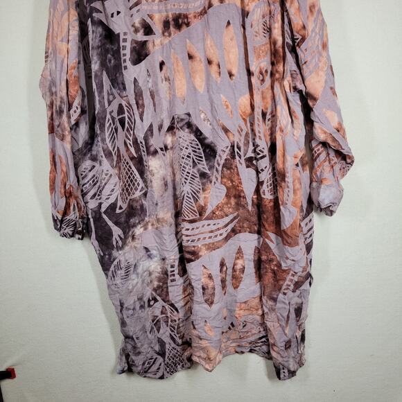 Vtg Chicos Shawl Cardigan Womens Kimono Lagenlook Cottagecore Art To Wear Boho - Picture 14 of 15